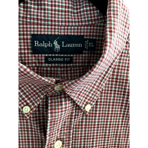 RALPH LAUREN-MENS CLASSIC FIT BUTTON-DOWN SHORT SLEEVE 100% COTTON SHIRT SIZE XL - Picture 3 of 6